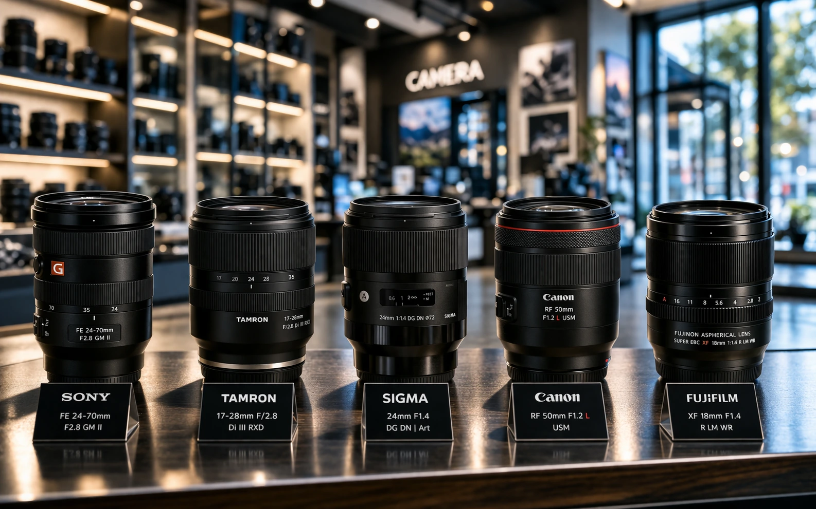 Objectifs Sony, Tamron, Sigma, Canon, Fujifilm